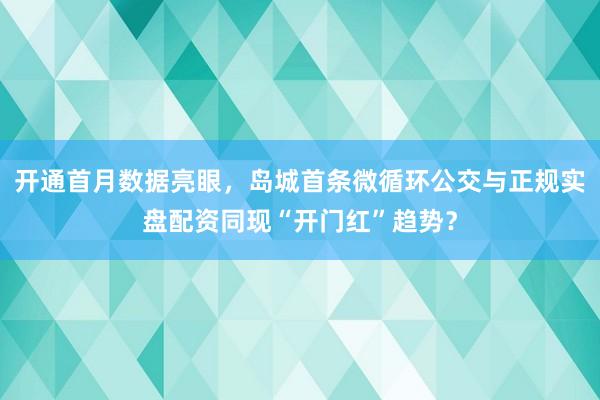 开通首月数据亮眼，岛城首条微循环公交与正规实盘配资同现“开门红”趋势？